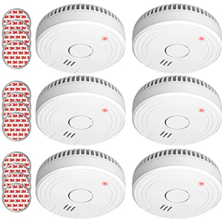 ELRO FS1805M FS1805 6-Pack Rauchmelder mit Magnetklebe Kit-5 Jahre Batterie und Garantie/DIN EN14604, 6 Stück