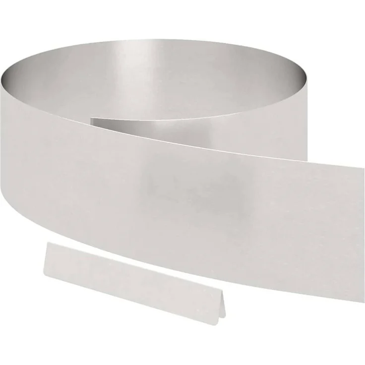 vidaXL Beetumrandung Raseneinfassung, 450 x 0,05 x 20 cm, Edelstahl Silber, modernes Design für den Außenbereich