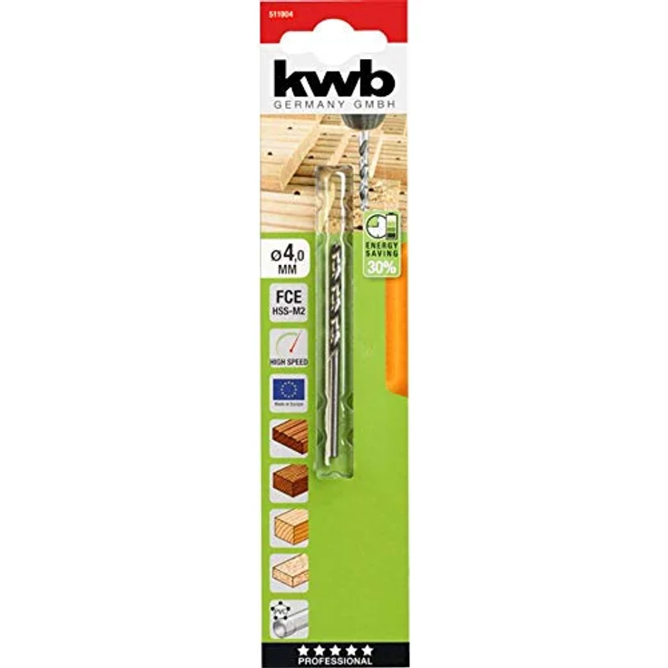 kwb AKKU-TOP F Holzbohrer, Ø 4 mm, HSS-M2 - Preisvergleich – Bild 2