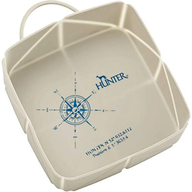 HUNTER LIST Silikon Falt-Reisenapf, 15 x 12 x 5 cm, beige – Bild 1