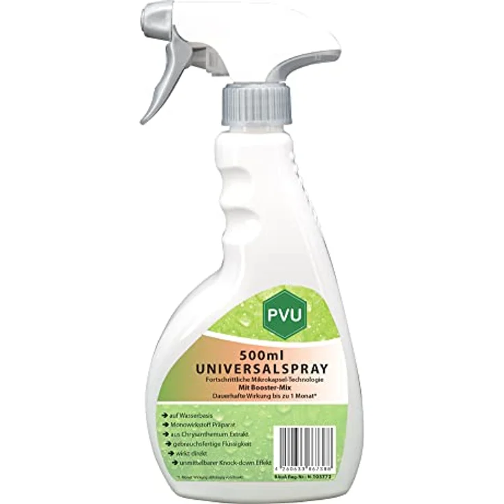 PVU Universal Insekten Spray 4x500ml Mit Booster Mix gegen Insekten & Ungeziefer Innen und Außen auf Wasserbasis, Hochwirksames Insekten-Spray aus reinem Chrysanthemum Extrakt - Formuliert in Deutschland – Bild 3