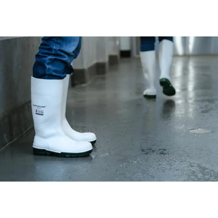 Dunlop NB1JB01 Wasserdichte Sicherheitsstiefel S4 Weiß 42, PVC Arbeitsschuhe mit Stahlkappe und rutschhemmender Sohle – Bild 8