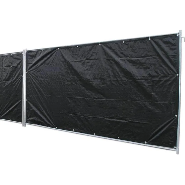 Noor Bauzaunplane Profi 1,76x3,41 m schwarz Plane Zaun