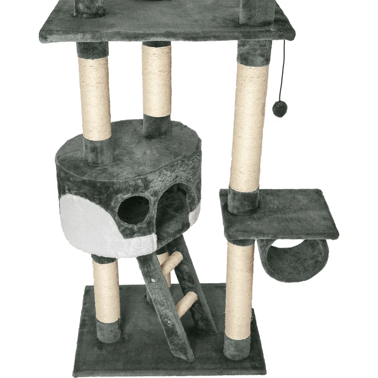 tectake Kratzbaum Hansi 260cm - grau/weiß – Bild 7