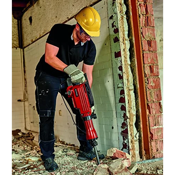 Einhell Abbruchhammer TC-DH 43 (1.600 W, 43 J Einzelschlagstärke, SDS-hex-Werkzeugaufnahme, 180°-verstellbarer Zusatzhandgriff, inkl. Spitz- und Flachmeißel, Koffer) – Bild 6