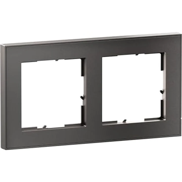 Legrand SEANO+ 2-fach Rahmen, Echtmaterialoberfläche in Dark Steel, halogenfreies Thermoplast, nachhaltige Produktion, 765492 – Bild 1