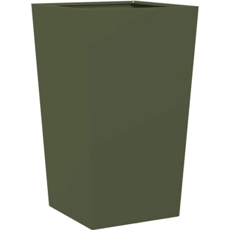vidaXL Pflanzkübel Olivgrün 45x45x75 cm Stahl - Stabiles und langlebiges Material, Viel Platz, Vielseitig einsetzbar, Unkraut- und Schädlingsschutz – Bild 1