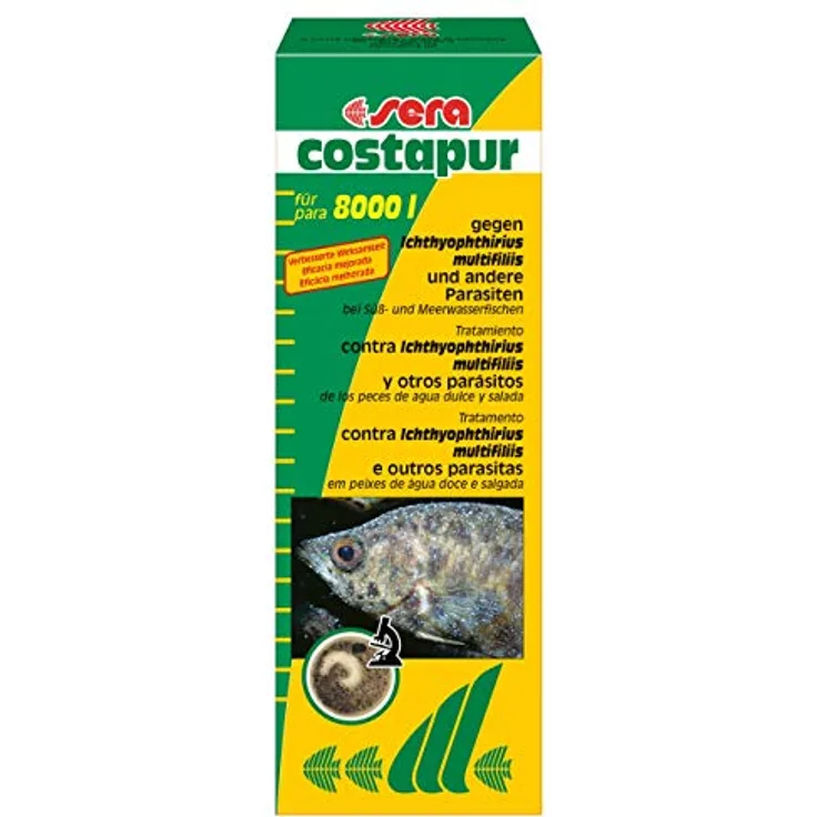 sera costapur F 500 ml, Arzneimittel für Fische gegen Ichthyophthirius multifiliis und Hautparasiten, sichere Heilkraft für Zierfische