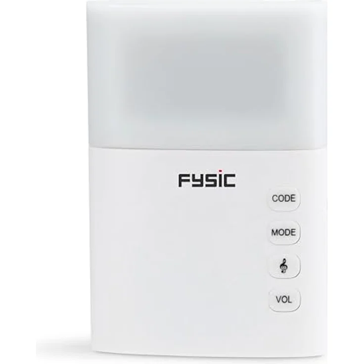 Fysic FD-110 Türklingel-Set, drahtlose Plug & Play Türklingel mit 36 Klingeltönen, Blitzlicht, IP44, weiß, inkl. Batterie – Bild 2