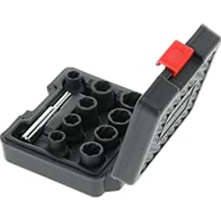 Gedore Bit- und Steckschlüsselset red, 10-teilig Ausdreher-Satz 1/2", Crom-Molybdän-Stahl, mit Kunststoffkoffer – Bild 3