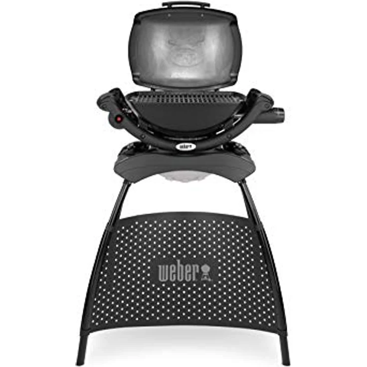 Weber Gasgrill Q 1000 mit Stand 1 Brenner und Aromaschienen Schwarz – Bild 3