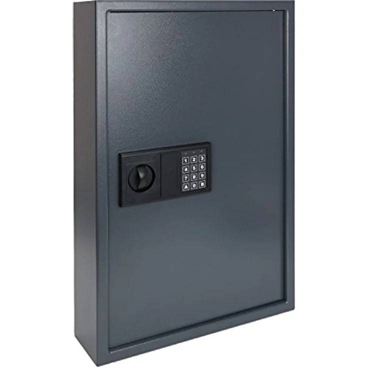 HMF 2133-11 Schlüsseltresor mit Elektronikschloss | 132 Haken | 66,5 x 43 x 13 cm | Anthrazit – Bild 3