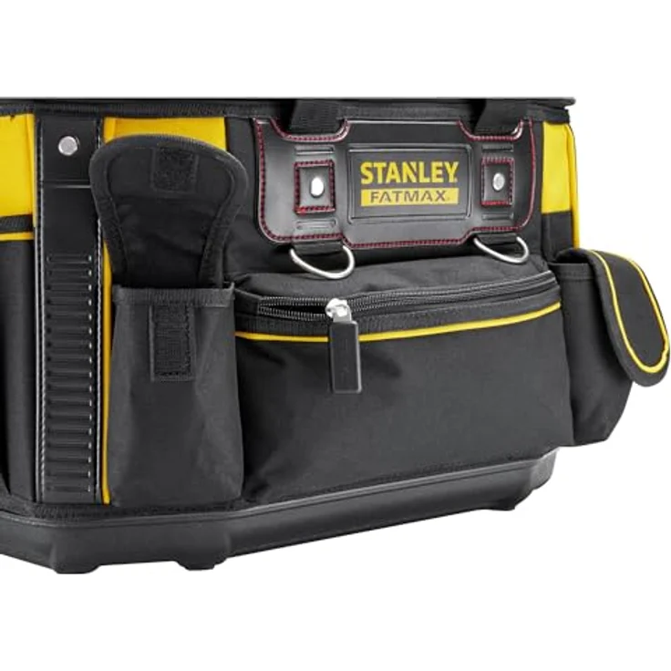 Stanley FatMax Werkzeugtasche - Werkzeugbeutel (50x33x31cm, mit runder Öffnung, formstabile Konstruktion, leicht zugängliche Fächer, ergonomischer Handgriff) FMST1-70749 – Bild 3