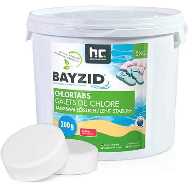 1 x 5 kg BAYZID Chlortabs 200g langsam löslich – Bild 2