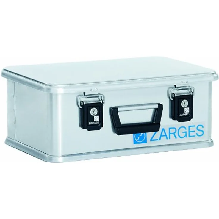 Zarges Box Mini XS, Werkzeugkoffer aus hochfestem Aluminium, 24 L, mit Federfallgriffen und Edelstahl-Scharnieren
