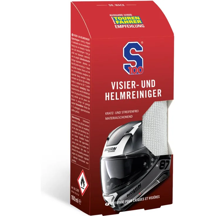 DR WACK Dr. Wack S100 Visier- und Helmreiniger 100 ml, inkl. Mikrofasertuch - Kratz- und streifenfreie Reinigung, für Mehrfachanwendung - Preisvergleich