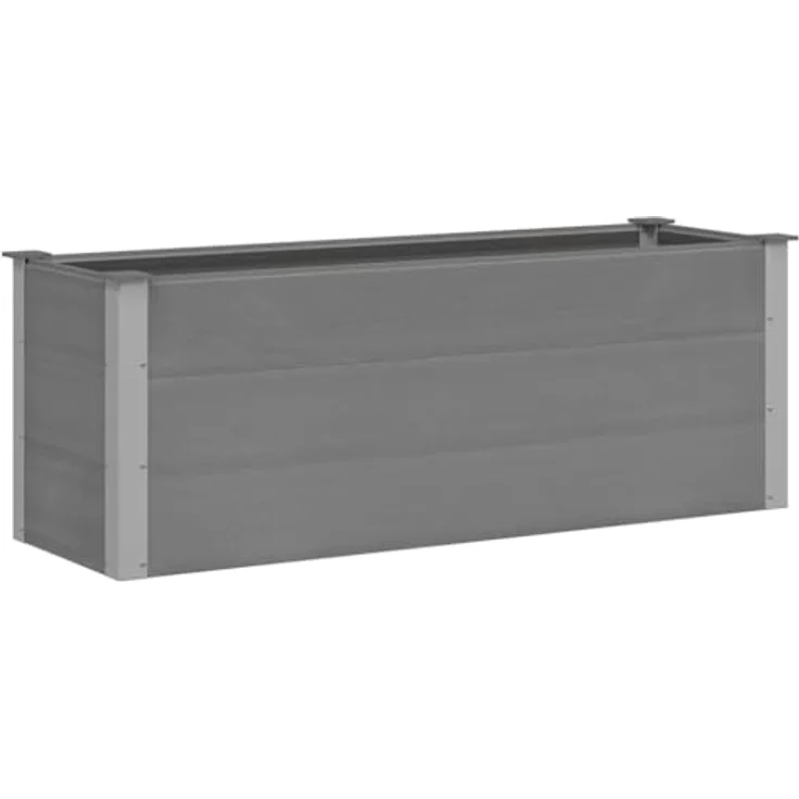 vidaXL Garten-Hochbeet WPC 150 x 50 x 54 cm Grau – Bild 2