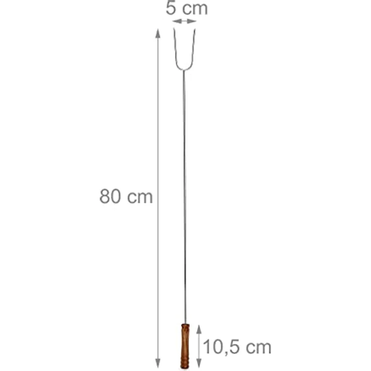 Relaxdays Grillspieße, Edelstahl, 6 Stück, silber, 80 cm – Bild 3