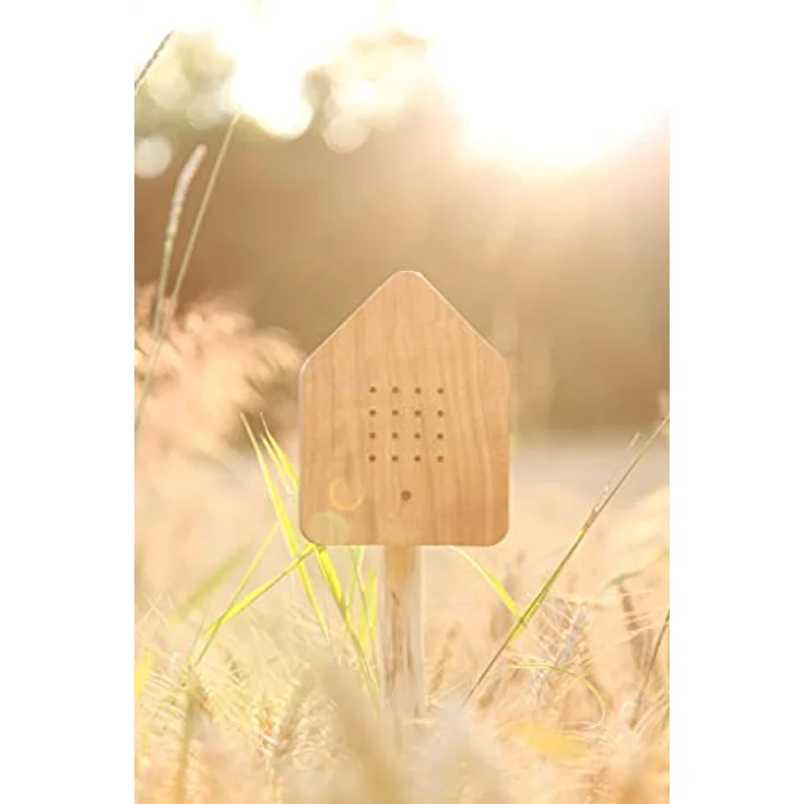 Zwitscherbox Holz, Eiche-Weiß, 11 x 12 x 3 cm – Bild 8