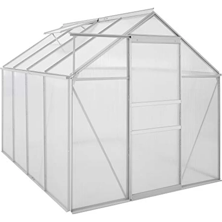 Zelsius Aluminium Gewächshaus für den Garten | 250 x 190 cm | 4 mm Platten | Vielseitig nutzbar als Treibhaus, Tomatenhaus, Frühbeet und Pflanzenhaus – Bild 2