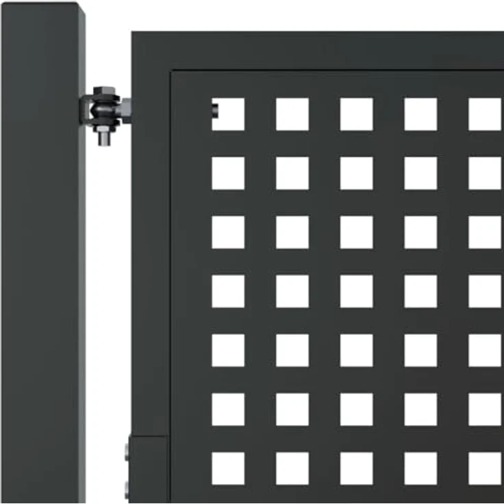 vidaXL Gartentor, Stahl in Anthrazit mit abschließbarem Design - Preisvergleich – Bild 6