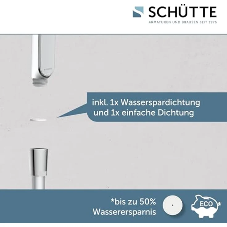 Schütte Stangenbrause-Set KARIBIK, 78,5 cm höhenverstellbar, 3 Strahlarten, Antikalk-Beschichtung, wassersparend, 4-teilig – Bild 4