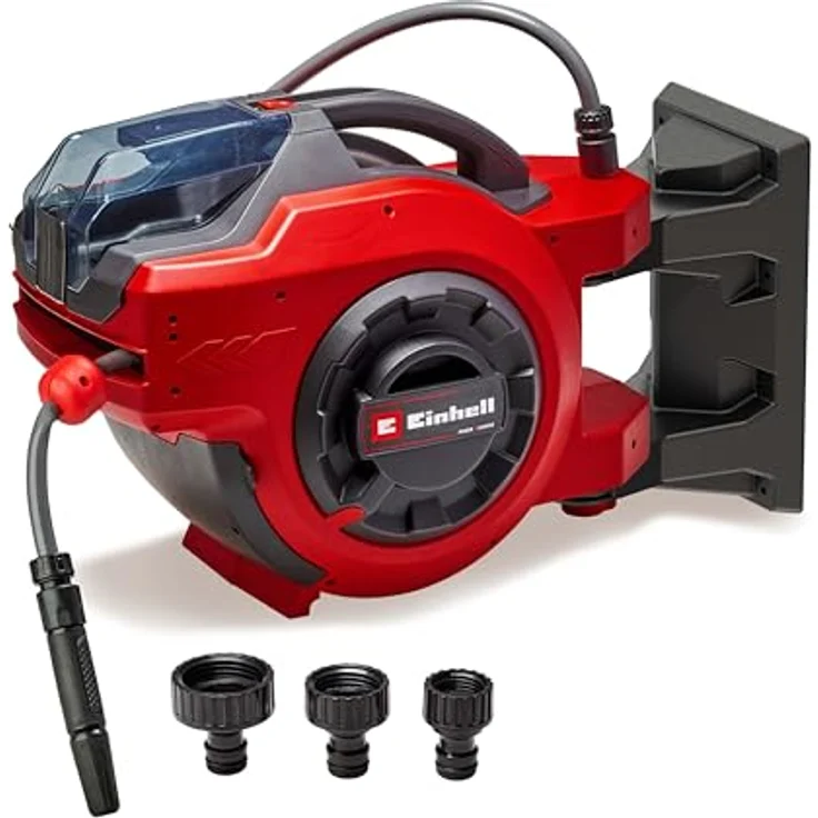 Einhell Schlauchtrommel GE-HR 18/30 Li-Solo, Automatisches Aufrollen, UV-beständiger Gartenschlauch, ohne Akku und Ladegerät – Bild 2