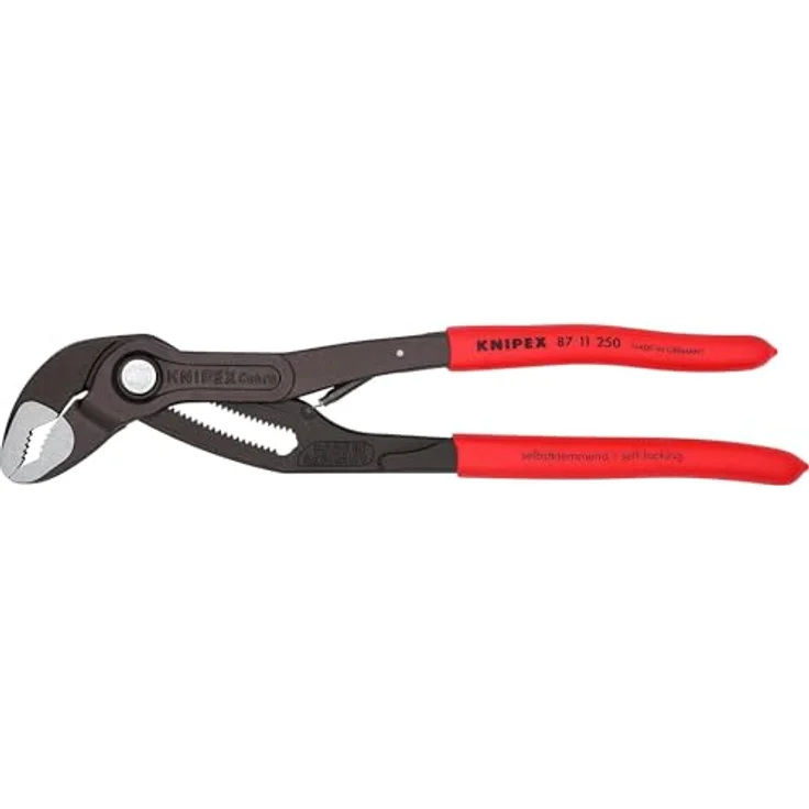 KNIPEX 87 11 250 Cobra...matic Wasserpumpenzange mit rutschhemmendem Kunststoff überzogen grau atramentiert 250 mm – Bild 3
