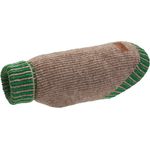 Hunter Tierbedarf Hundepullover Odense mit Mütze (Set) beige/grün - Recyceltes Polyester, waschbar, kuschelig - Ideal für den Partnerlook am Dog-Walk