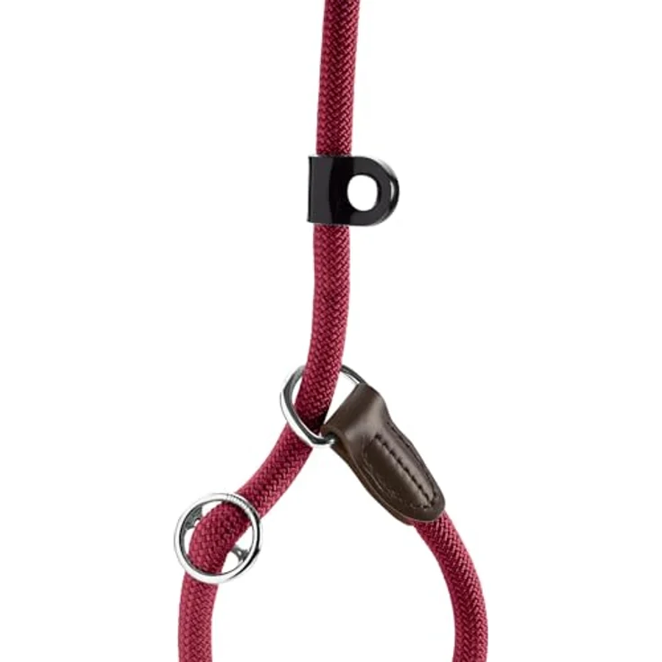 HUNTER Retriever-Leine Freestyle (Bordeaux, stufenlos verstellbare Halsung, strapazierfähiges Polyamid) – Bild 3