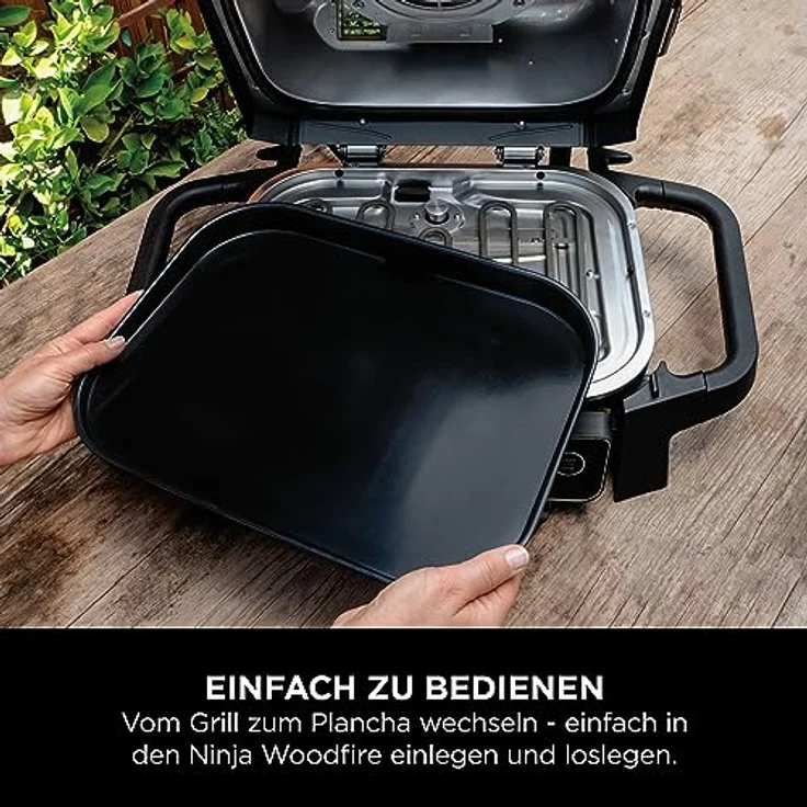 NINJA Plancha Grillplatte Woodfire, Antihaftbeschichtet, Schwarz – Bild 3