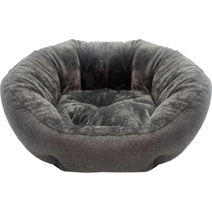 Trend Line Tierbett MyPlace Hundebett Frida anthrazit, geeignet für innen, waschbar bis 60° C, mit Plüsch-Oberseite