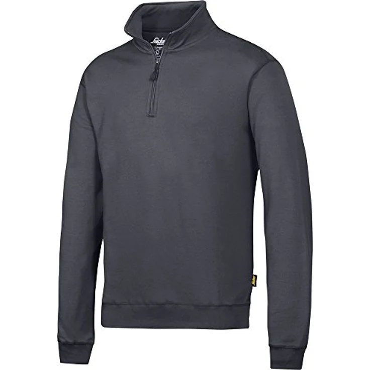 Snickers Workwear Troyer 2818, robuster Reißverschluss, Größe XL, stahlgrau, 80% Polyester, 20% Baumwolle, 300 g/m²