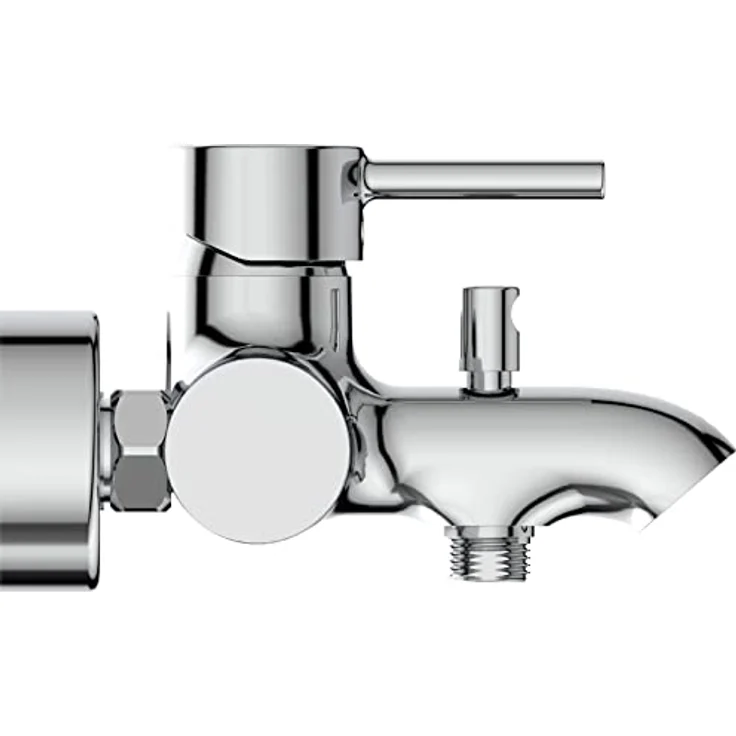 Ideal Standard Badearmatur Ceraline AP, Wand-Duscharmatur mit verchromter Oberfläche und manuellem Temperaturregler – Bild 3