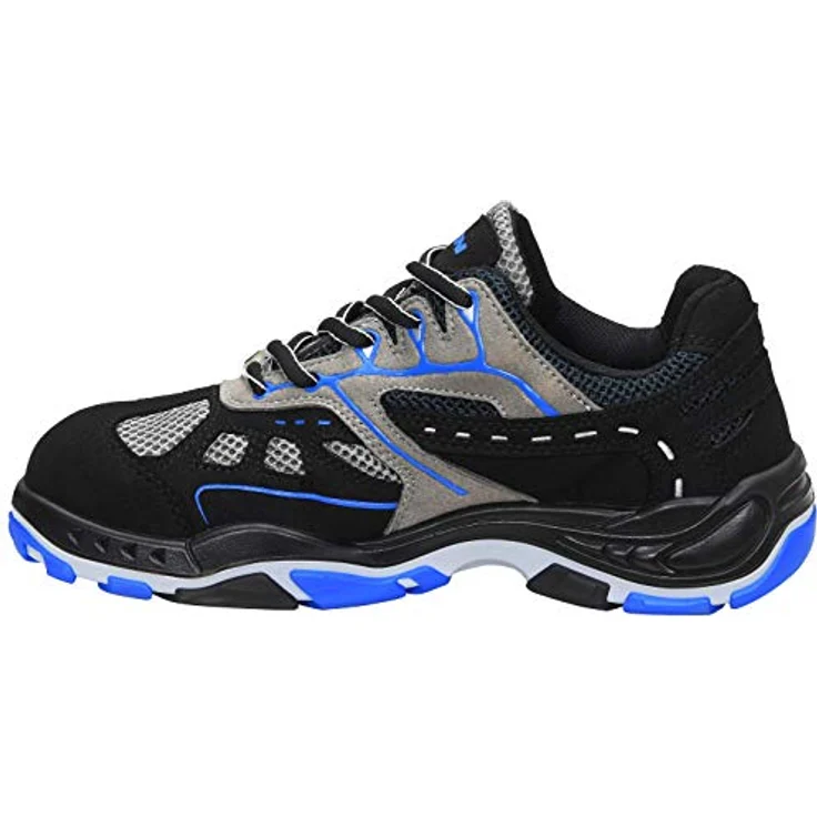 "ELTEN EASY blue ESD S1 72178 1-tlg Arbeitsschuh mit Stahlkappe und ESD PRO grey Einlegesohle, blaue Mesh- und Textilmaterialien" – Bild 5
