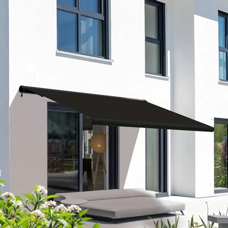 Eclipse Kassettenmarkise 3,5x3 Vollkassettenmarkise, Smarthome-fähiger Motor, UV-Schutzfaktor 50+, Wassersäule über 300, Anthrazit – Bild 2