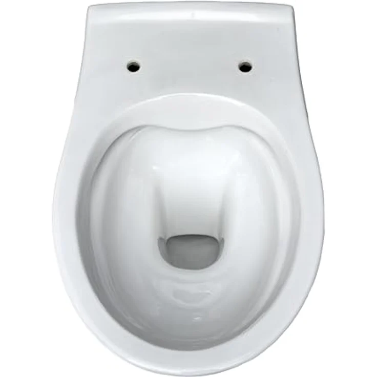sanicomfort Wand-WC Set Hanna, spülrandloses WC mit Absenkautomatik und Schallschutz, hängend mit waagerechtem Abgang, hygienisch und leise, weiß – Bild 3