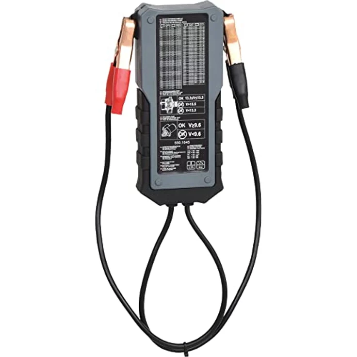 KS TOOLS 12V Digital-Batterietester 550.1645, LCD-Display, Temperaturkompensation, Krokodilpolklemmen, für Bleisäure- und Gelbatterien – Bild 3