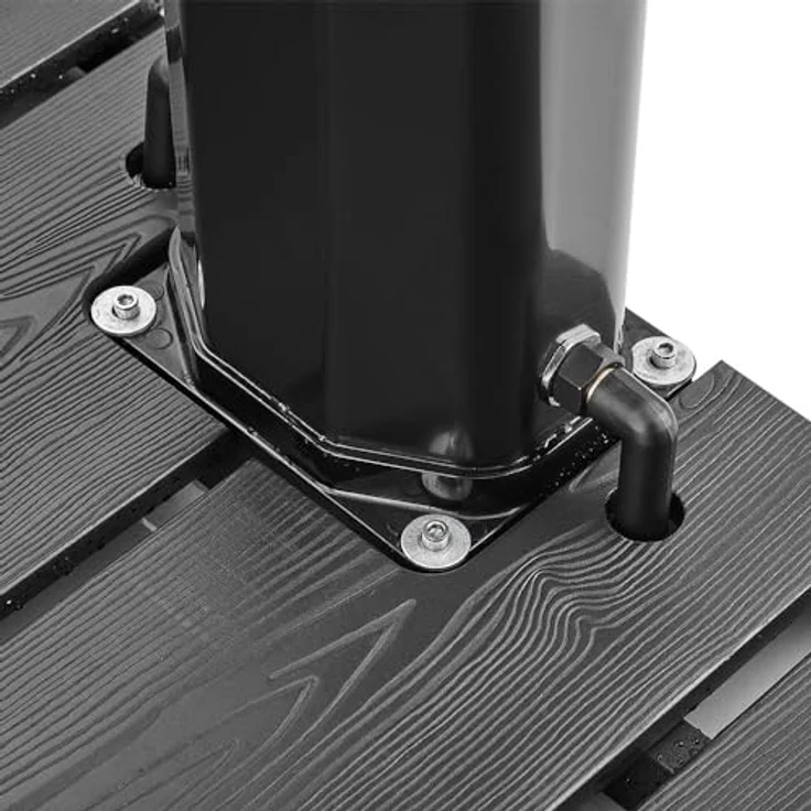 HOME DELUXE Solardusche mit Bodenplatte PAROS - 110 x 76 x 219 cm, inkl. 40l Wassertank, Fußdusche, Gartendusche, Pooldusche - Schwarz – Bild 6