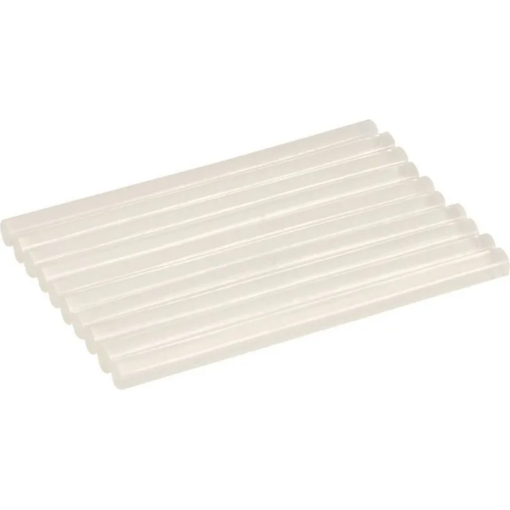 Silverline Heißklebestifte 10er Set, transparent, 7,2mm x 100mm, für Glas, Holz, Stoff und mehr