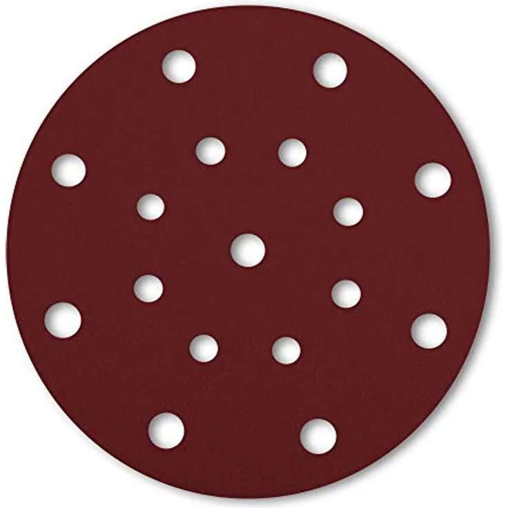 STIER Schleifscheiben Holz D150 / P180 / 16-Loch / 25 Stk., Schleifpapier, Exzenterschleifpapier, Exzenterschleifscheiben, 150mm, Made in Germany, hochwertiges Korund-Schleifkorn