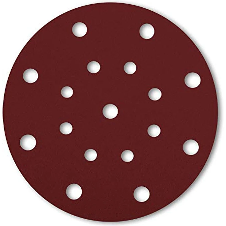 STIER Schleifscheiben Holz D150 / P180 / 16-Loch / 25 Stk., Schleifpapier, Exzenterschleifpapier, Exzenterschleifscheiben, 150mm, Made in Germany, hochwertiges Korund-Schleifkorn – Bild 1