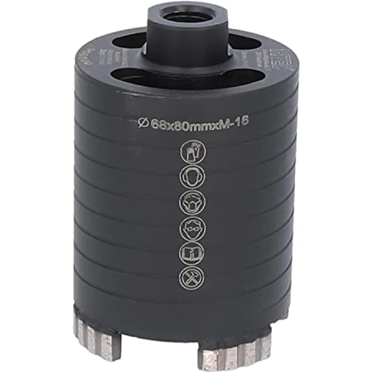 BTEC – Diamant Dosensenker 68 mm mit M16-Aufnahme + 80 mm Nutzlänge – Dosenbohrer für Mauerwerk, Kalksandstein, Ziegel, Poroton, Putz uvm. – Diamant Bohrkrone – Bild 1