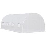 Outsunny Gewächshaus Foliengewächshaus Treibhaus Pflanzenhaus Folien 600x300x200 cm