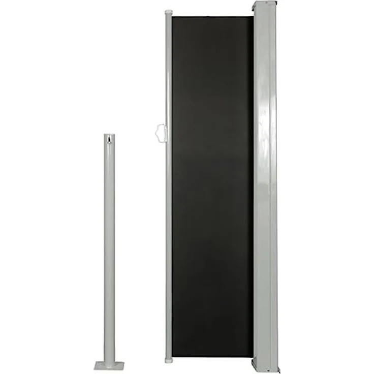vidaXL Ausziehbare Seitenmarkise 120x300 cm Schwarz, UV-beständig und wasserfest – Bild 4