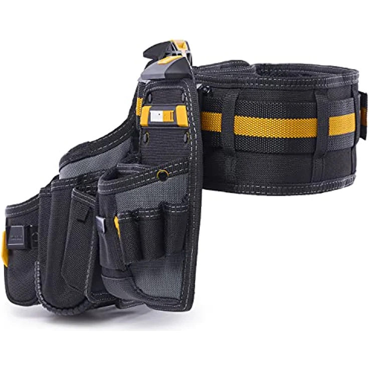 ToughBuilt TB-CT-111-CP 3-teiliges Werkzeuggürtel-Set, mit ClipTech-Innovation und gepolstertem Gürtel, schwarz – Bild 3