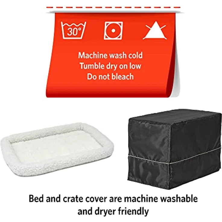 MidWest Homes for Pets iCrate Starter-Set für Hundekäfige, 55,4 cm, ideal für XS-Hunderassen (Gewicht bis zu 5,4 kg), inklusive Hundebox, Haustierbett, 2 Hundenäpfe und Hundekäfigabdeckung – Bild 5