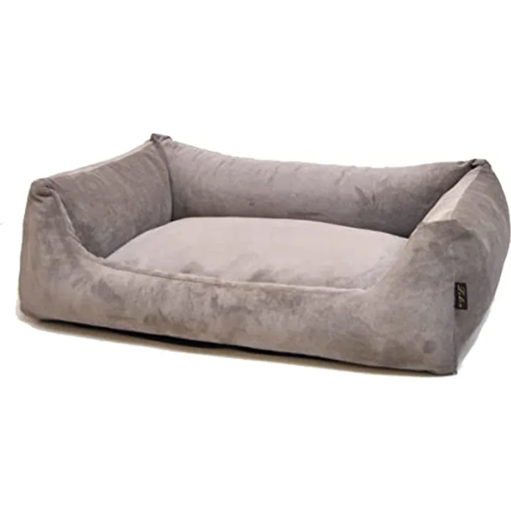 Lebon Hundebett Gordon Beige/Braun Kuschelweich mit Dicker Liegefläche Waschbar (L)