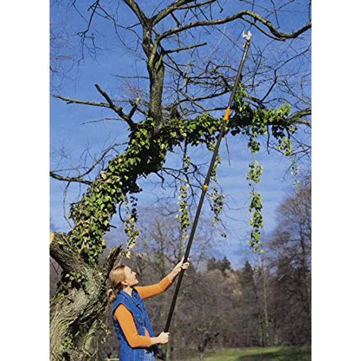 Fiskars Verlängerung für Schneidgiraffe UP82 und UP84, Gesamtreichweite bis 5 Meter, Aluminium, Schwarz/Orange – Bild 2