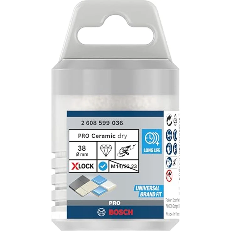 BOSCH Pro Core Cutter dry Diamanttrockenbohrer, Ø 38 mm, X-Lock, geeignet für harte Fliesen und Stein – Bild 2